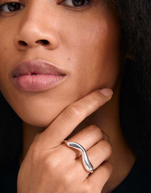 Pilgrim - anillo doble Evon plateado, 4 de 4