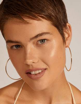 Pilgrim - April - Große vergoldete Creolen-Goldfarben