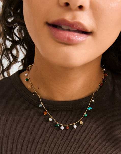 Pilgrim Between necklace in gold plated - view 1