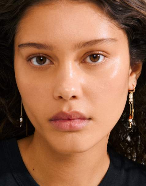 Pilgrim - Between - Orecchini a catenina placcati oro - view 1