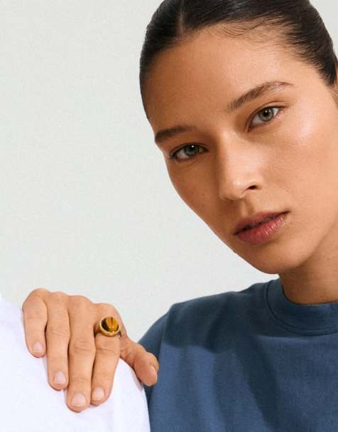 Pilgrim Between ring in gold plated - view 1