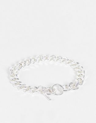 Pilgrim bold and chunky silver-plated chain bracelet