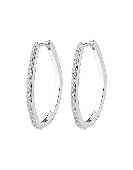 Pilgrim boucles d’oreilles créoles Root argentées, 2 de 4
