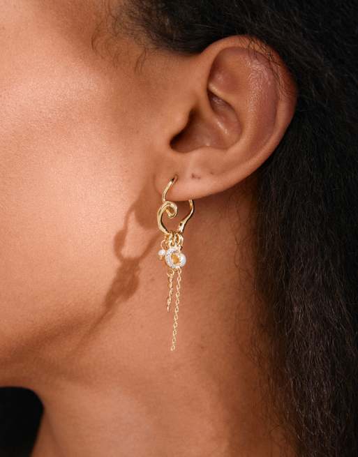 Pilgrim boucles d'oreilles Maran plaquées or, 4 de 4