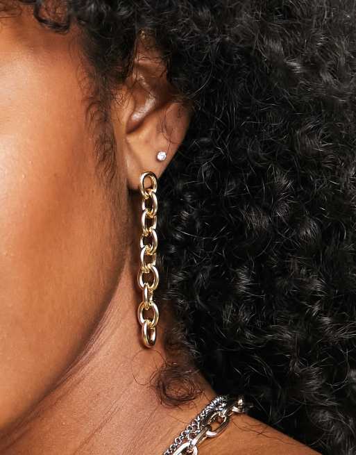 Pilgrim dangly earrings in gold