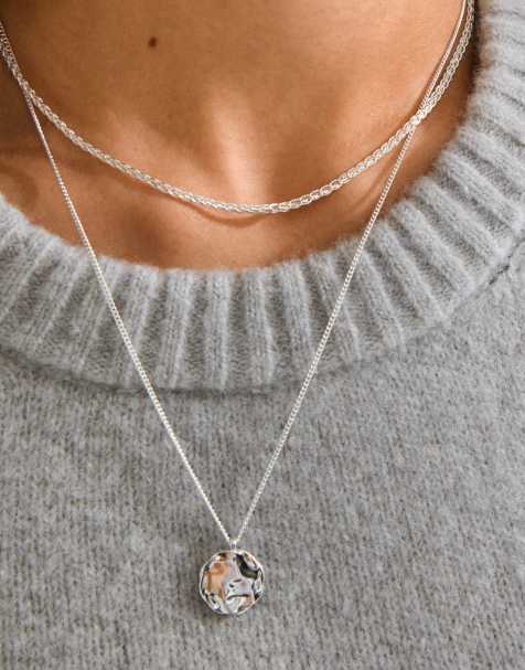 Pilgrim Declan necklace 2in1 set in silver plated - view 1