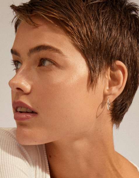 Pilgrim - Eanna - Orecchini a cerchio medio placcati argento - view 1