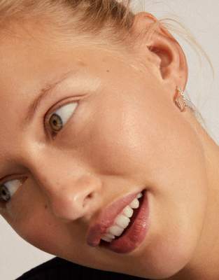 Pilgrim - Eddy - Créoles taille moyenne à forme organique en plaqué argent-Argenté