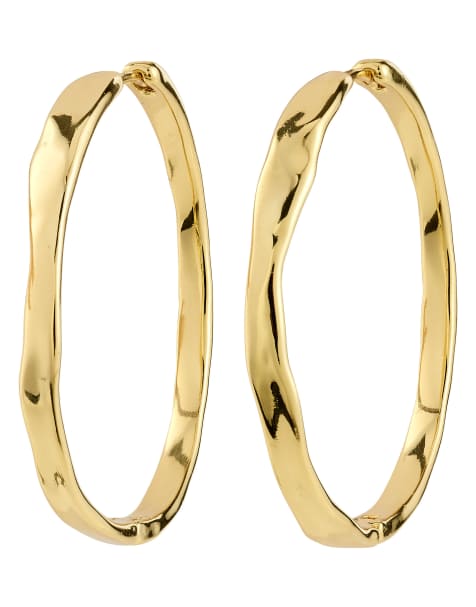 Pilgrim Ember hoop earrings in gold plated - view 1