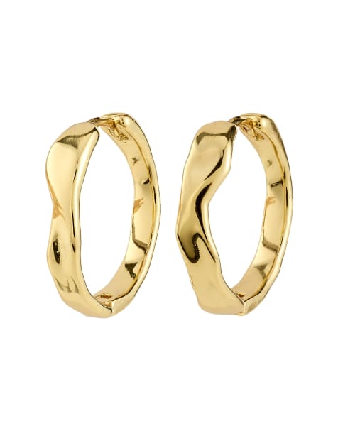 Pilgrim Ember hoop earrings in gold plated - view 1