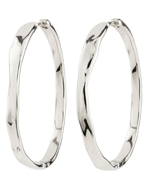 Pilgrim Ember hoop earrings in silver plated - view 1