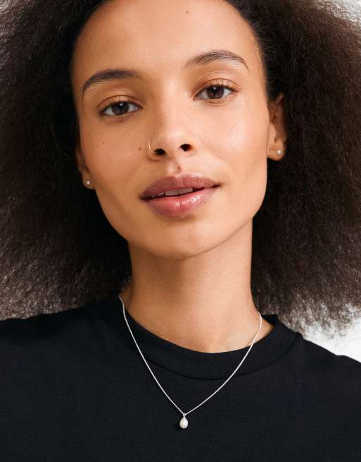 Pilgrim Evena gift set necklace earstuds in silver plated, 4 of 4