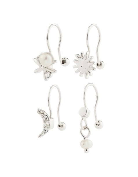 Pilgrim - Evon - Lot de bijoux d'oreilles 4-en-1 en plaqué argent - view 1
