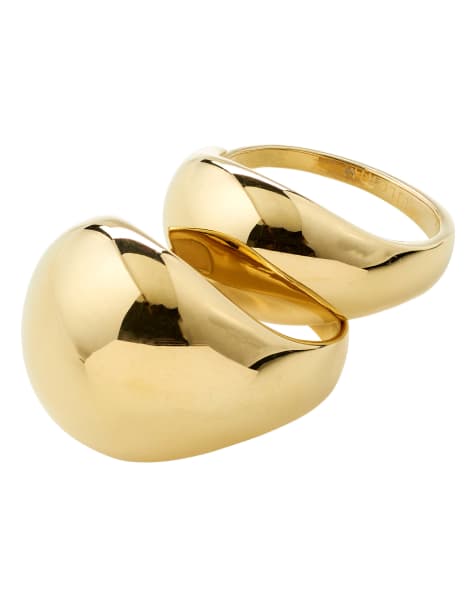 Pilgrim Evon ringen 2-in-1 set in verguld goud - view 1