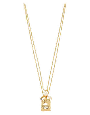 Pilgrim - Fire - Vergoldete Halskette im 2-in-1-Set-Goldfarben