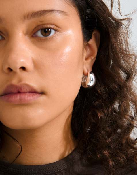 Pilgrim Free hoops in silver plated - view 1