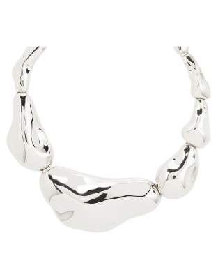 Pilgrim - Free - Versilberte Statement-Halskette