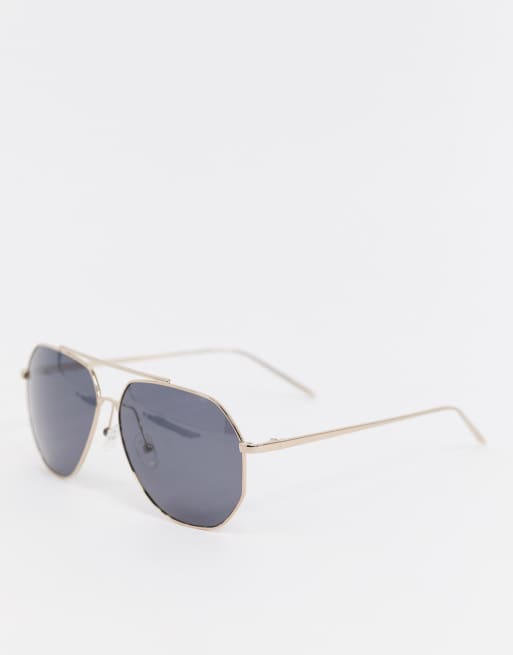 Pilgrim Gabriel Aviator Sunglasses With Gold Frame Tcr Series