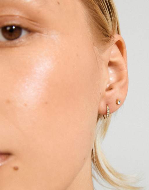 Pilgrim – Gionni – 2-i-1 – Set med guldpläterade örhängen