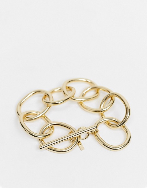 Pilgrim gold chunky chain bracelet
