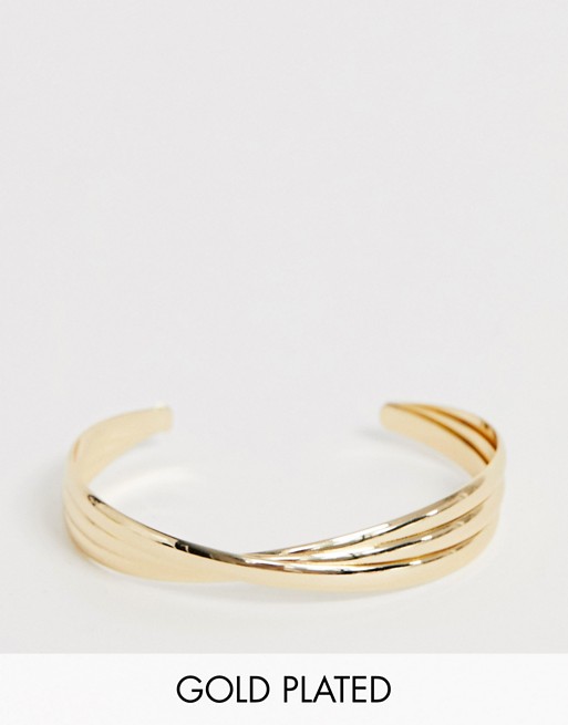 Pilgrim gold plated cuff bracelet