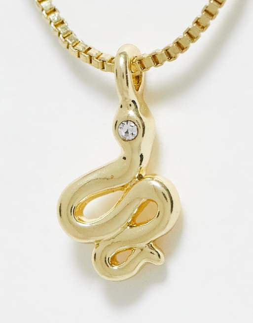 Pilgrim – Guldfärgat halsband med ormhänge, 2 av 4