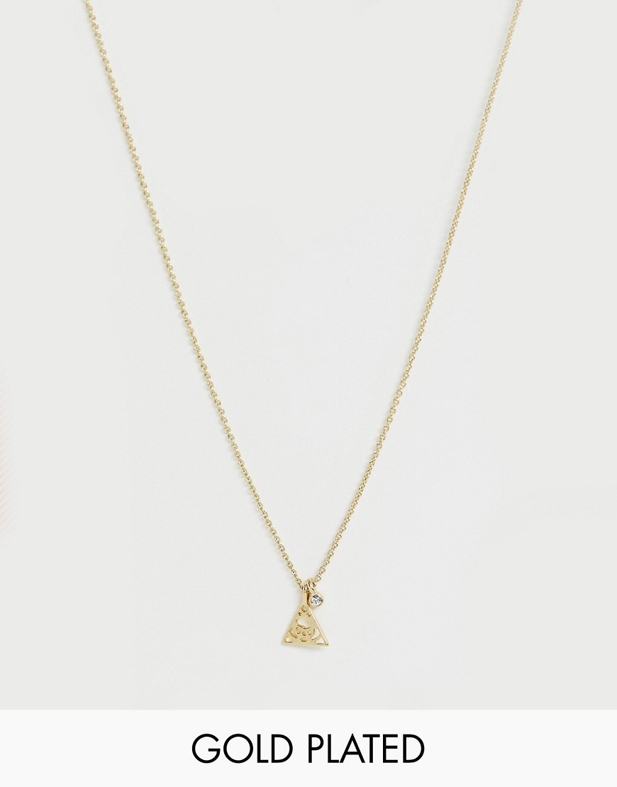 Pilgrim – guldpläterat halsband med hängsmycke