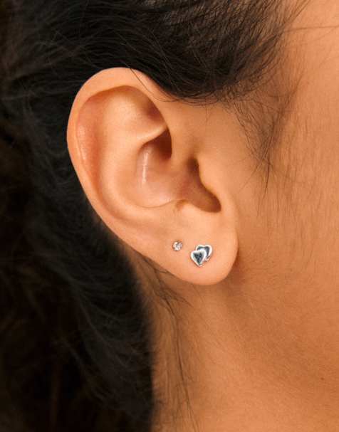 Pilgrim Halo - Coffret cadeau boucles d'oreilles 3-en-1 en plaqué argent - view 1