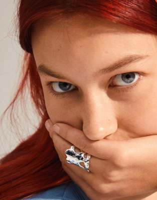 Pilgrim - Happy - Versilberter Ring mit natürlicher Form