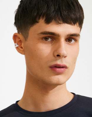 Pilgrim - Hudsyn - Versilberte Ear-Cuffs im 2-in-1-Set