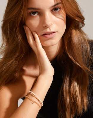 Pilgrim - Indigo - 3-in-1-Set mit vergoldeten Armbändern-Goldfarben