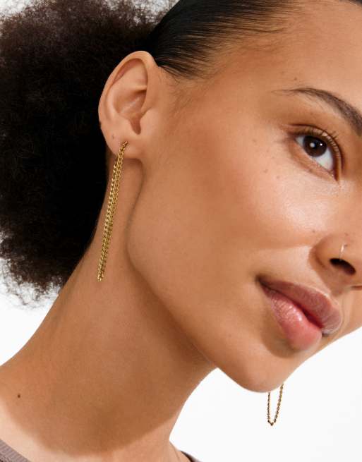 Pilgrim - Inner - Boucles d'oreilles chaîne en plaqué or, 4 de 4