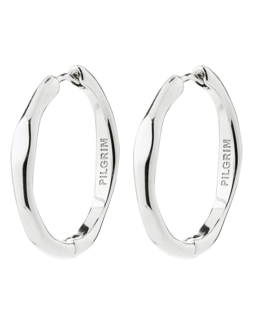 Pilgrim Inner hoop earrings in silver plated, 2 of 4