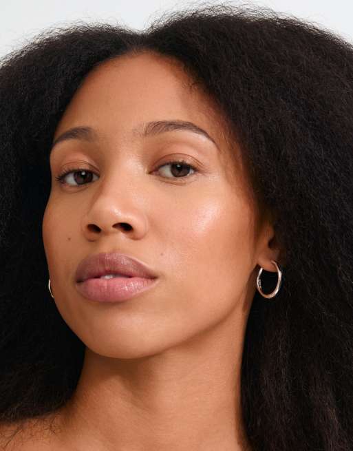 Pilgrim Inner hoop earrings in silver plated, 3 of 4