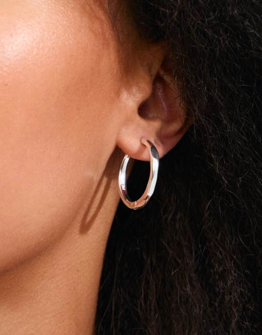 Pilgrim Inner hoop earrings in silver plated, 4 of 4