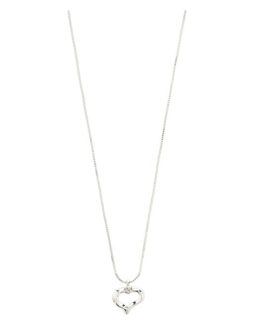 Pilgrim Iris necklace in silver plated, 2 of 4