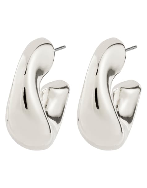 Pilgrim Jennings hoop earrings in silver plated - view 1