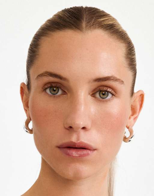 Pilgrim Jennings hoop earrings in silver plated, 2 of 3