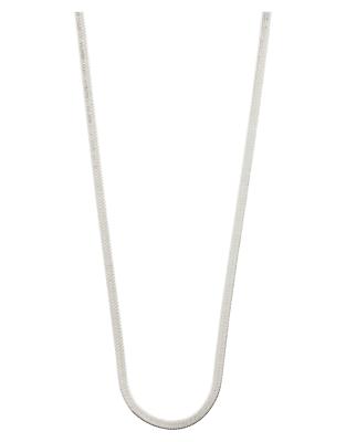 Pilgrim - Joanna - Versilberte Halskette mit flachem Schlangenketten-Design