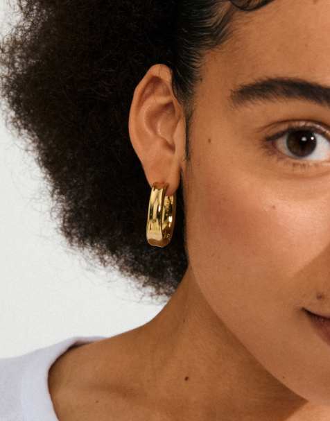 Pilgrim Kayden hoops in gold plated - view 1