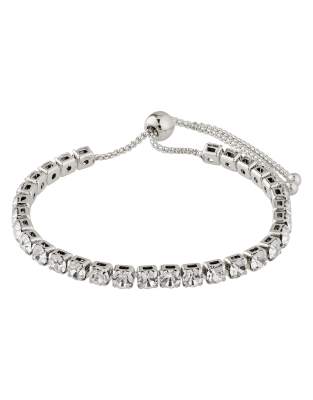 Pilgrim - Lucia - Bracelet orné de cristaux en plaqué argent-Argenté