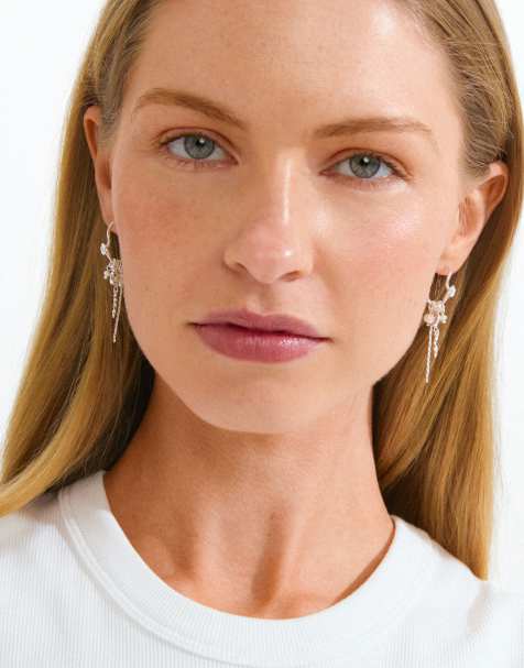 Pilgrim Maran earrings in silver plated - view 1