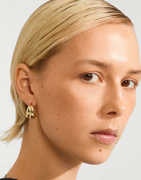 Pilgrim Miko earrings in gold plated - view 1