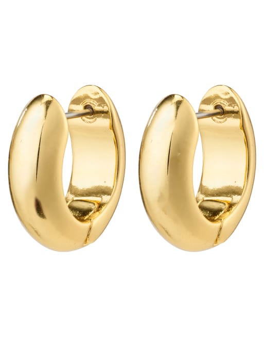 Pilgrim Mine chunky huggie hoops in gold plated, 2 of 4