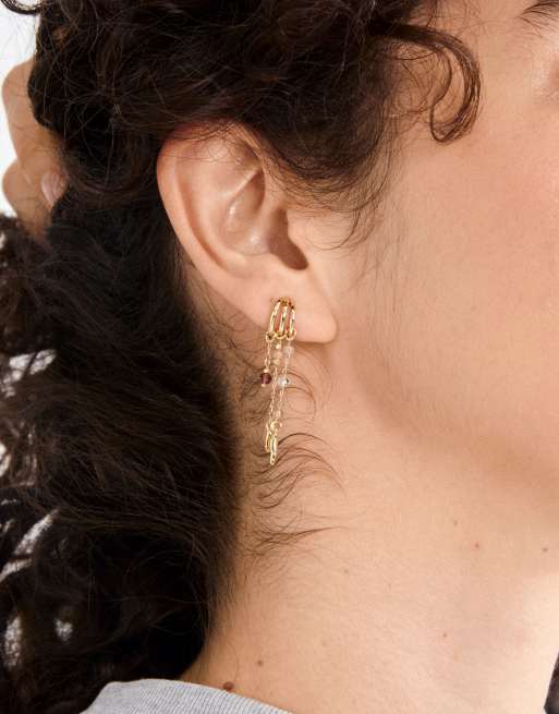 Pilgrim - Morin - Boucles d'oreilles en plaqué or, 3 de 4