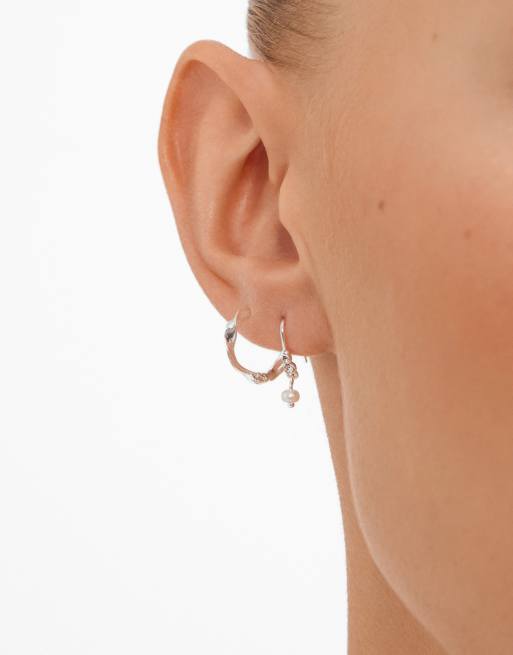 Pilgrim - Morin - Set di orecchini 2 in 1 placcati argento, 3 di 4
