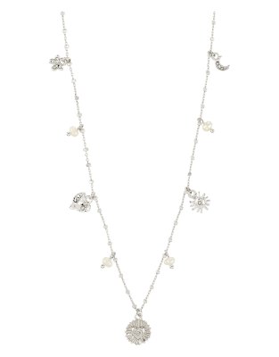 Pilgrim - Mylan - Versilberte Halskette-Weiß