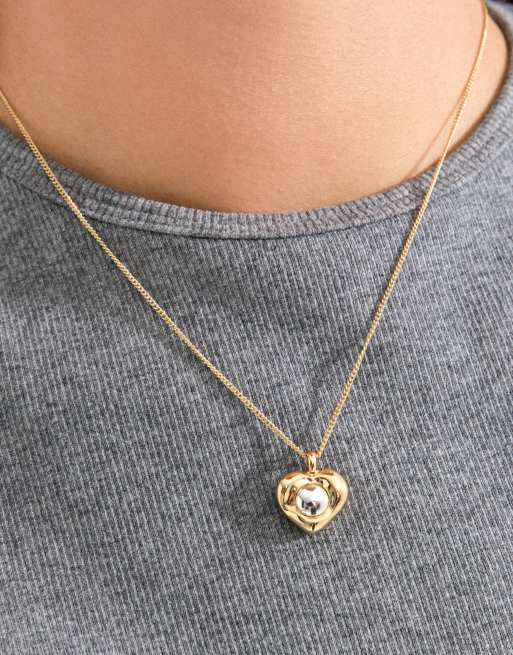 Pilgrim - Nova - Collier en plaqué or à pendentif cœur, 3 de 4