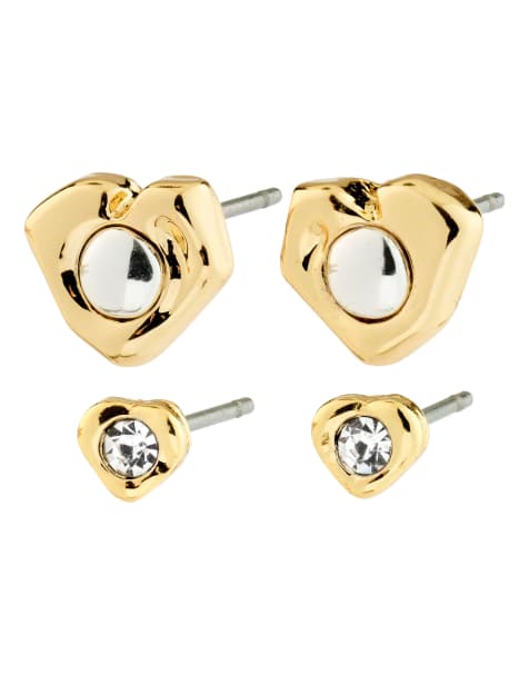 Pilgrim Nova earrings 2in1 set in gold plated - view 1