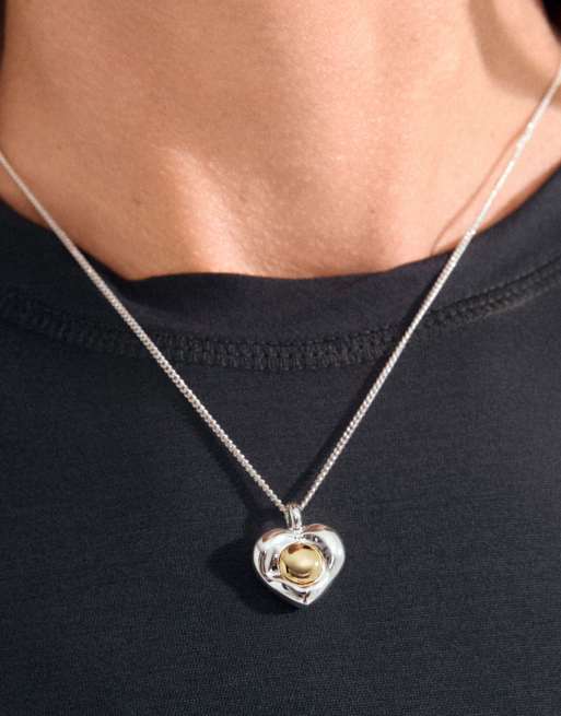 Pilgrim Nova heart necklace in silver plated, 3 of 4